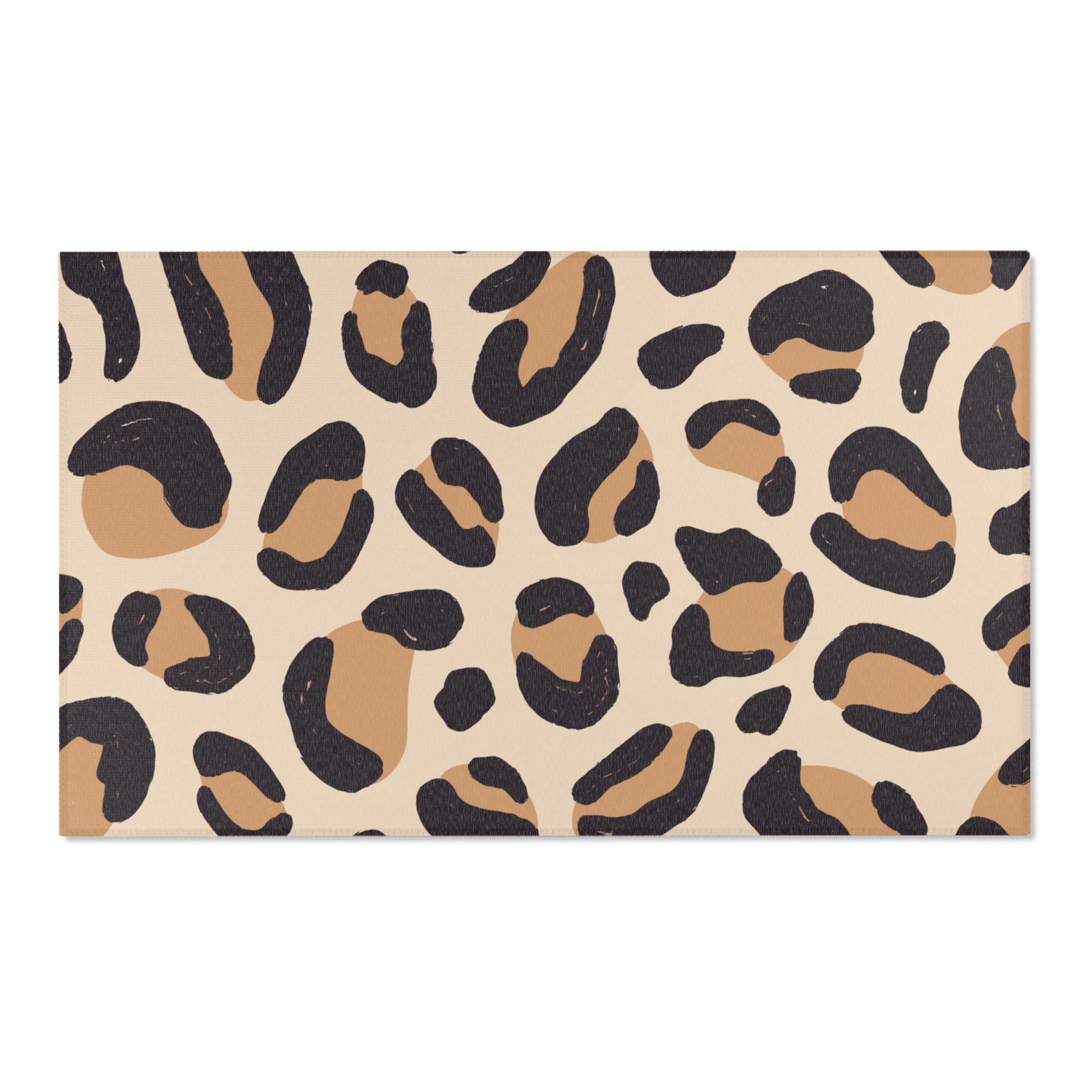Tan Cheetah Print Layering Rug