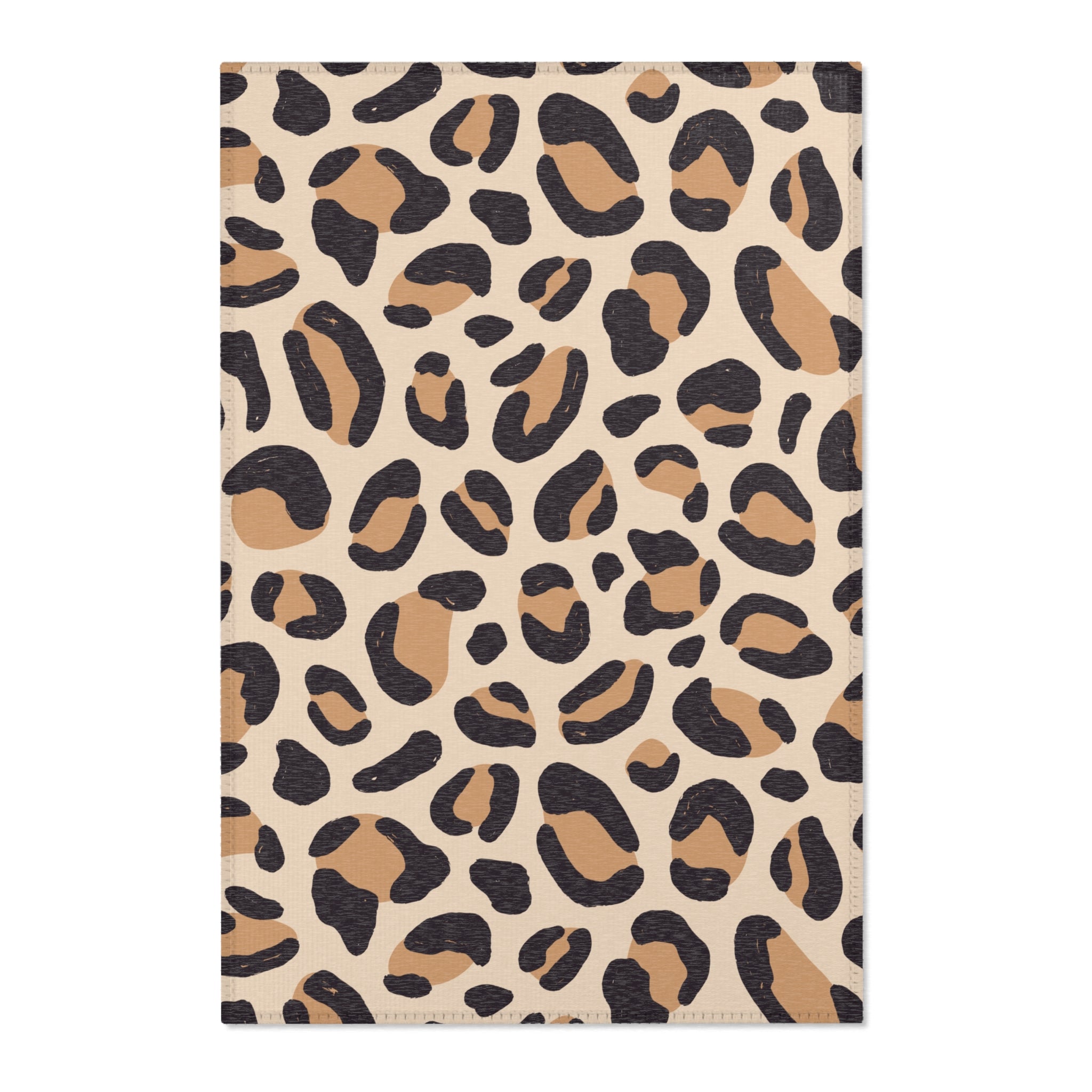 Tan Cheetah Print Layering Rug