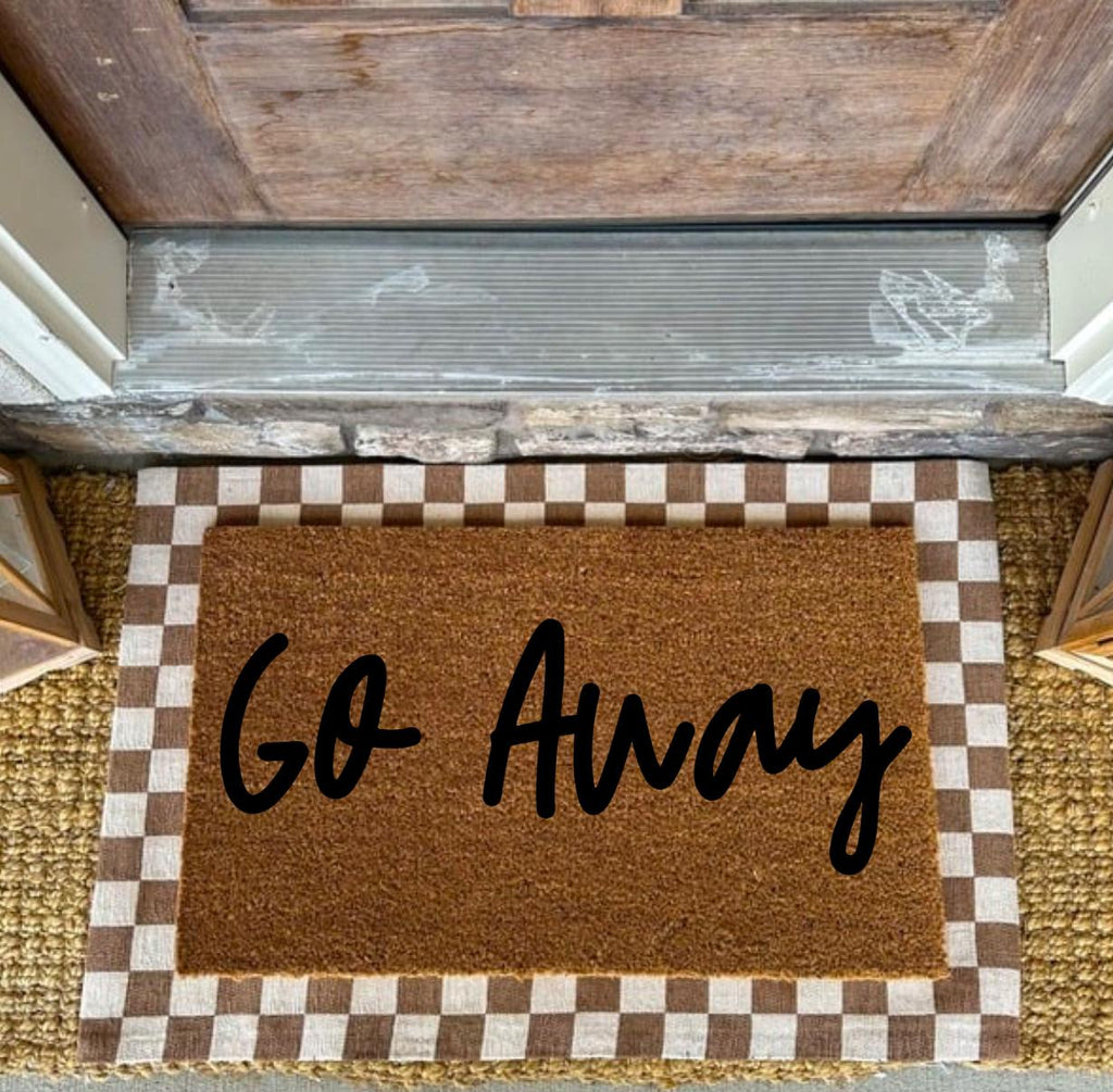Go Away Doormat | Custom Doormat | 18X30 Coir Rug