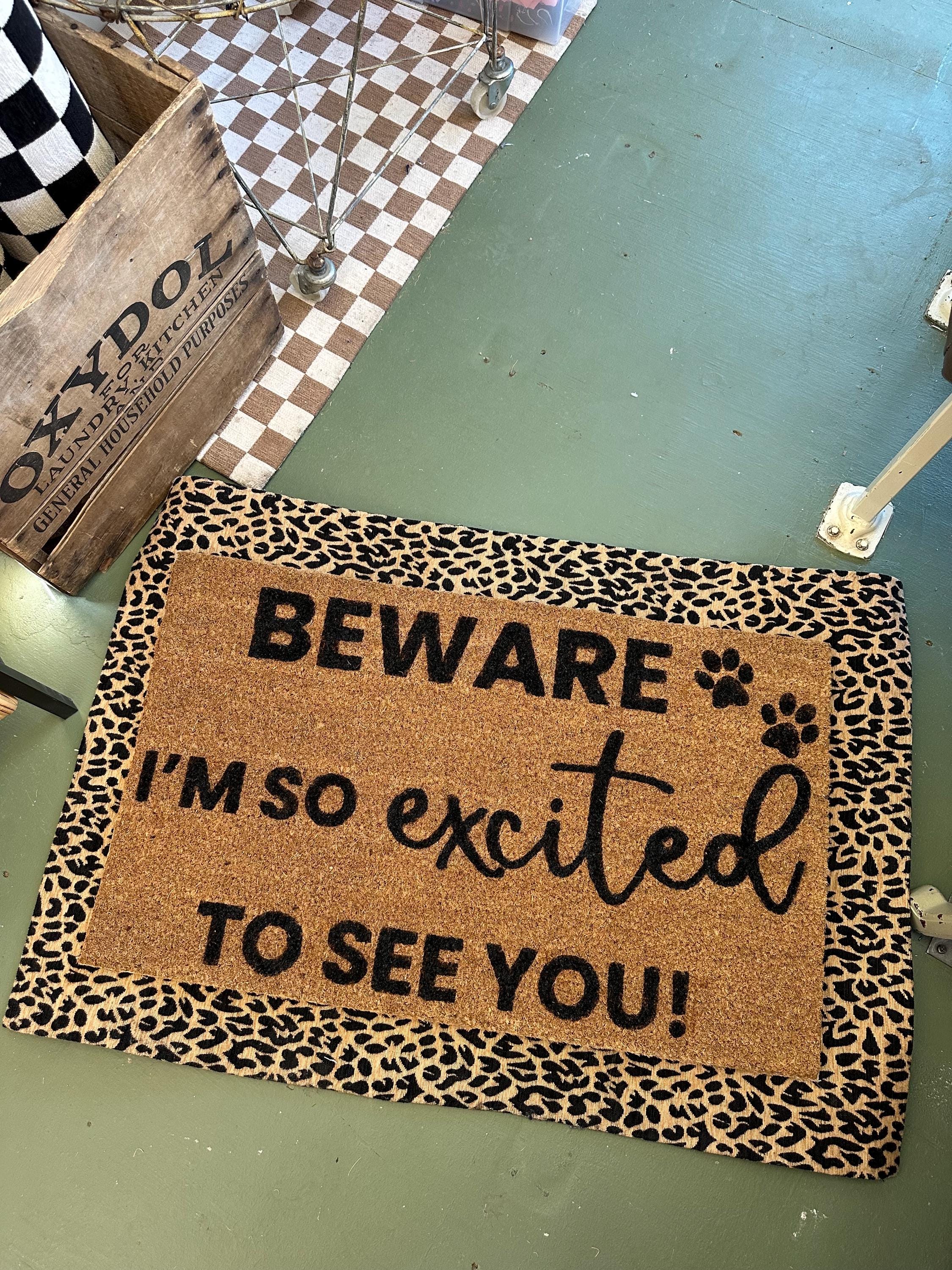 Beware of Dog Doormat | Custom Doormat | Coir 18X30 Rug