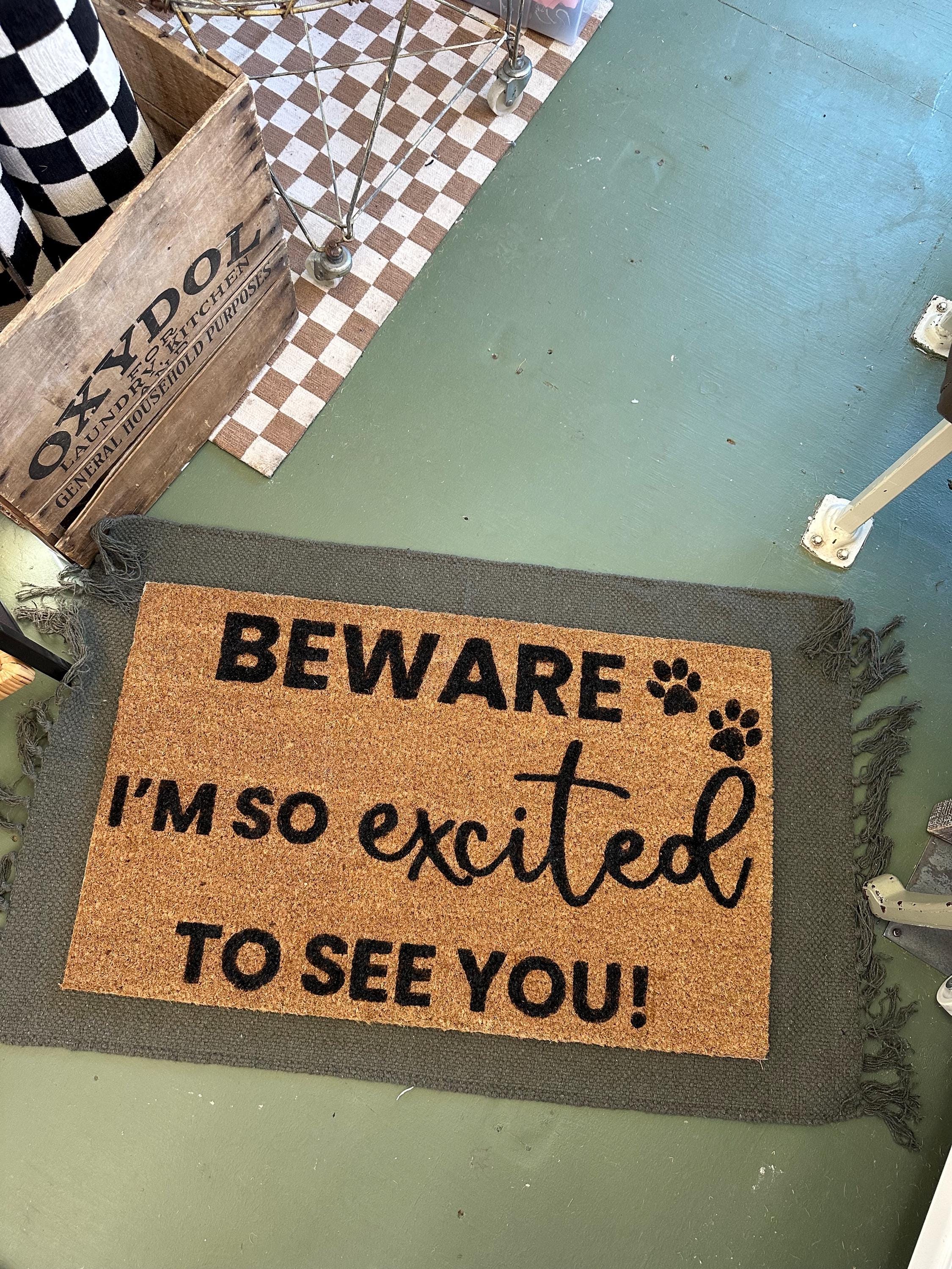 Beware of Dog Doormat | Custom Doormat | Coir 18X30 Rug