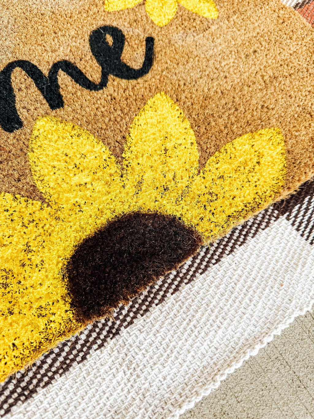 Sunflower Welcome Mat | Custom Doormat | Coir 18X30 Rug