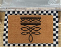 Boot Stitch Coir Doormat: Western Porch Decor (18” x 30”)