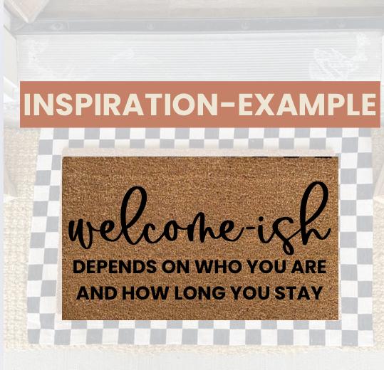 Custom Text Coir Doormat: Personalized Welcome Mat (18x30)