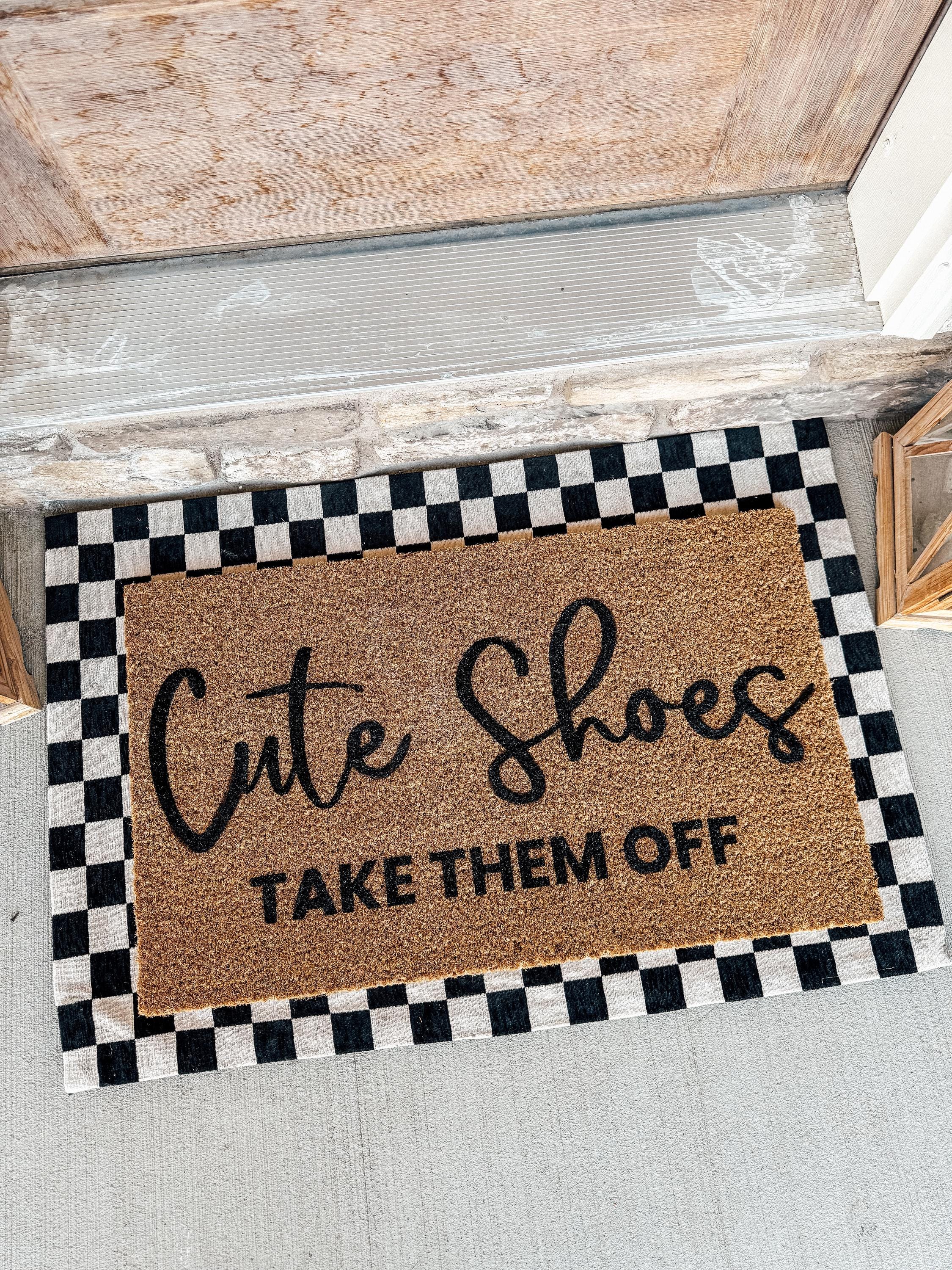 Cute Shoes Take Them Off Doormat | Shoes Off Mat | New House Doormat | Custom Doormat 18x30