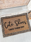 Cute Shoes Take Them Off Doormat | Shoes Off Mat | New House Doormat | Custom Doormat 18x30