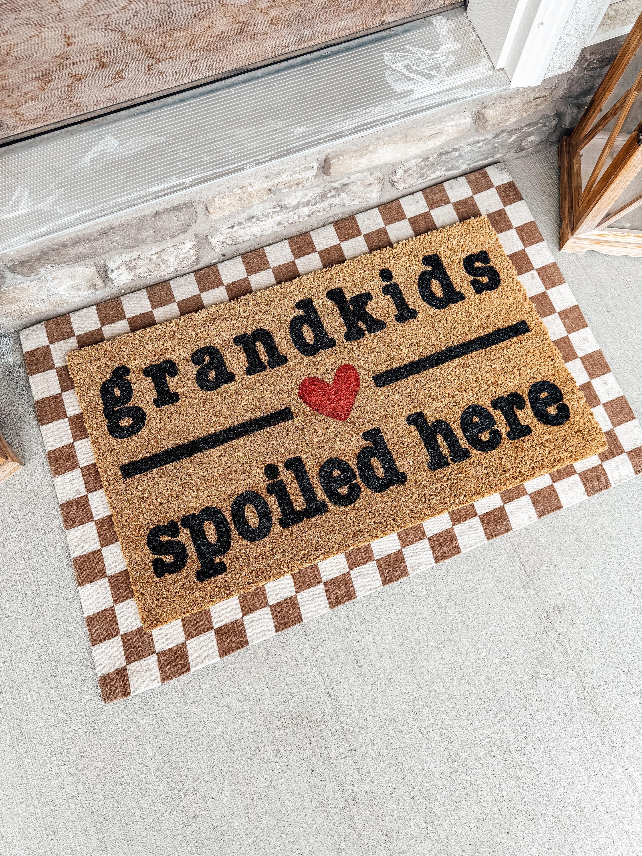 Grandkids Welcome Here Doormat