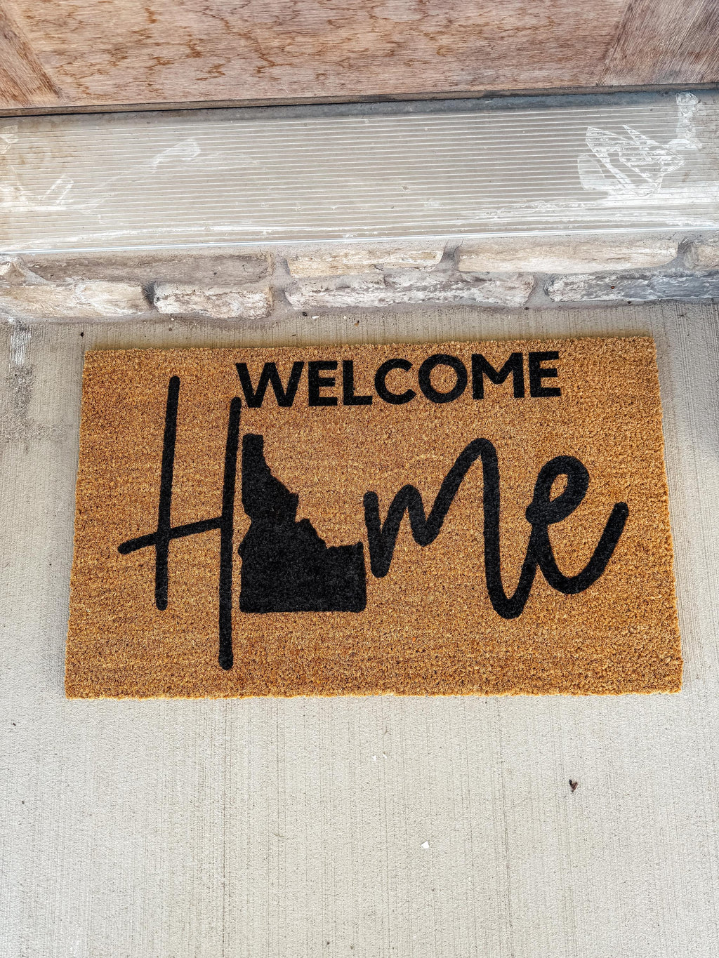 Home Welcome Mat, Idaho Doormat, Hand painted coir doormat, Custom State Doormat