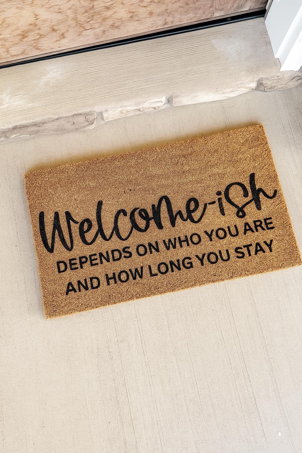 Welcome-ish Custom Doormat