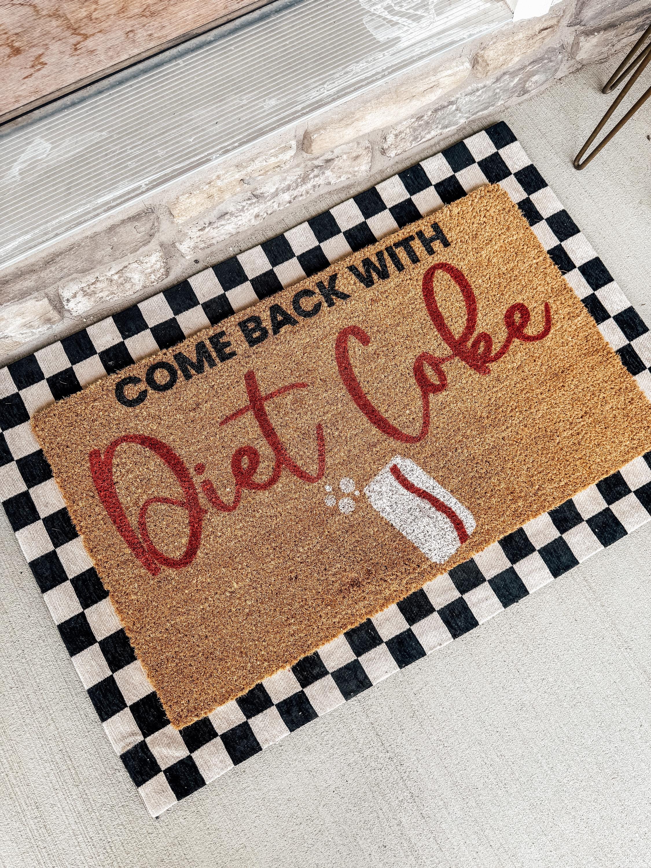 Diet Coke Rug | Funny Doormat for front porch, Friend Gift