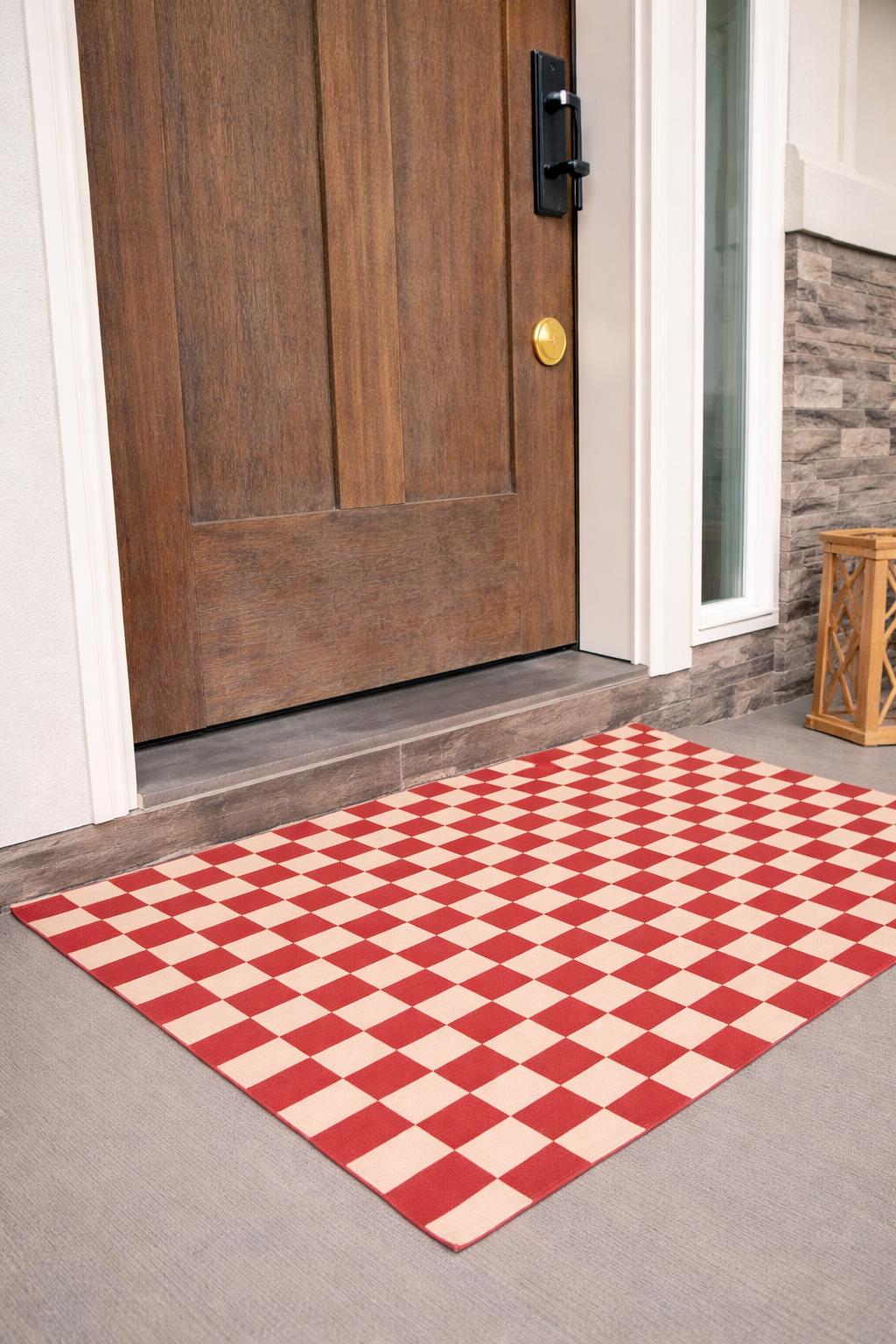 Dr. Pepper Custom Door mat & Layering Rug, non-slip backing, Hand painted, thoughtfully curated gift, porch decor bundle