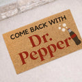 Dr. Pepper Custom Door mat & Layering Rug, non-slip backing, Hand painted, thoughtfully curated gift, porch decor bundle