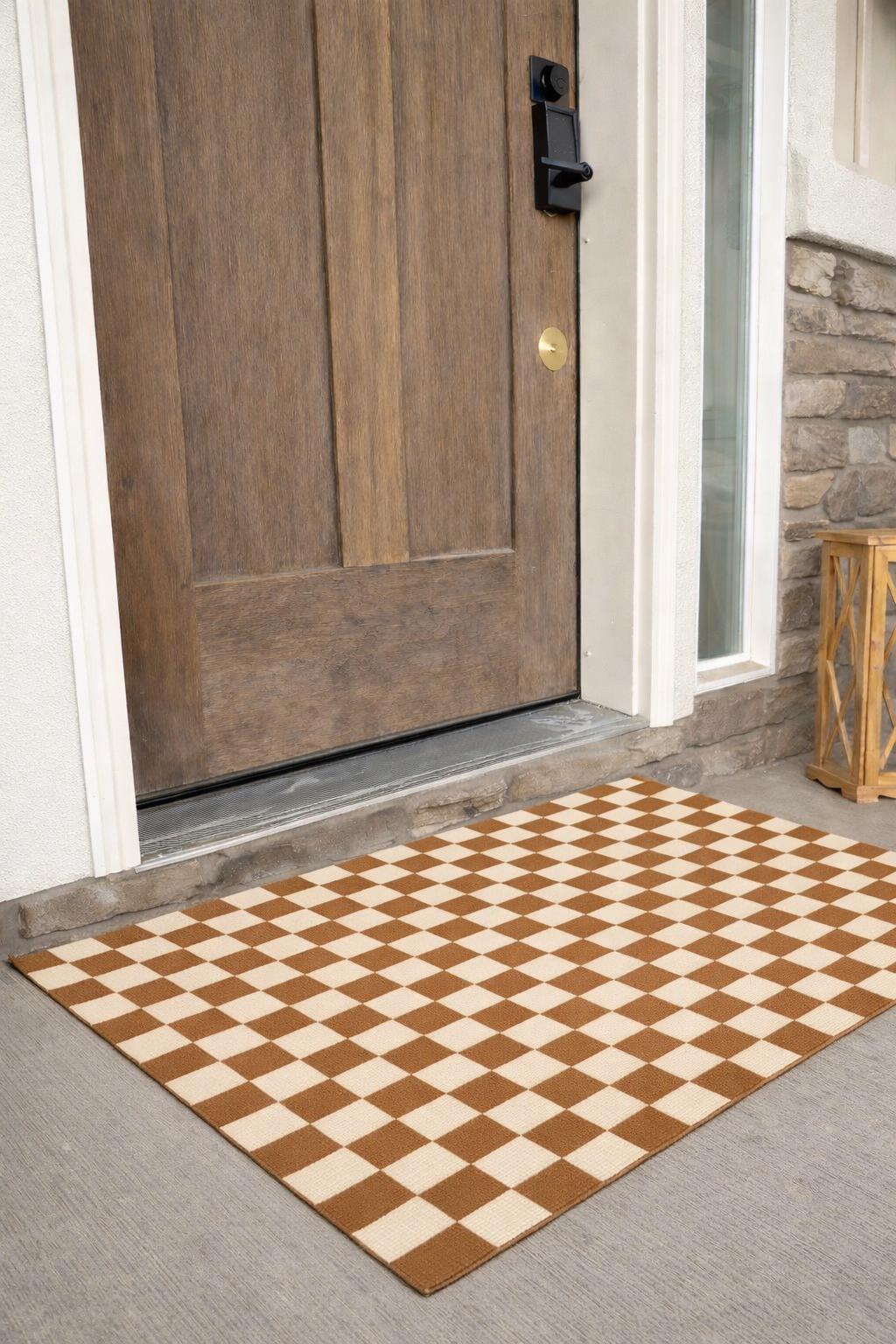 Dr. Pepper Custom Door mat & Layering Rug, non-slip backing, Hand painted, thoughtfully curated gift, porch decor bundle