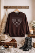 Western Boot Stitch Embroidered Sweatshirt | Gift For Country Girl