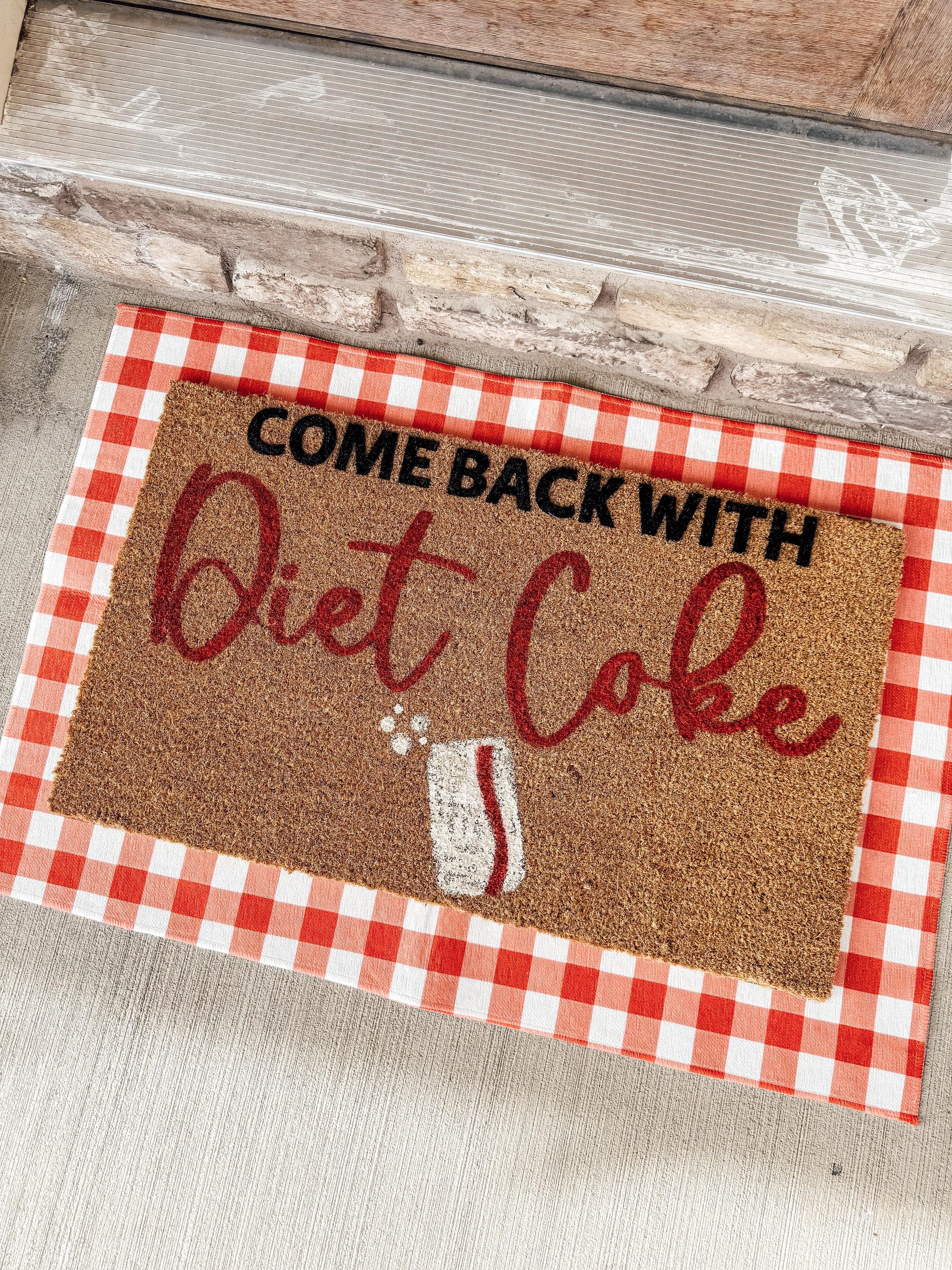 Diet Coke Custom Door Mat | Best Friend Gift