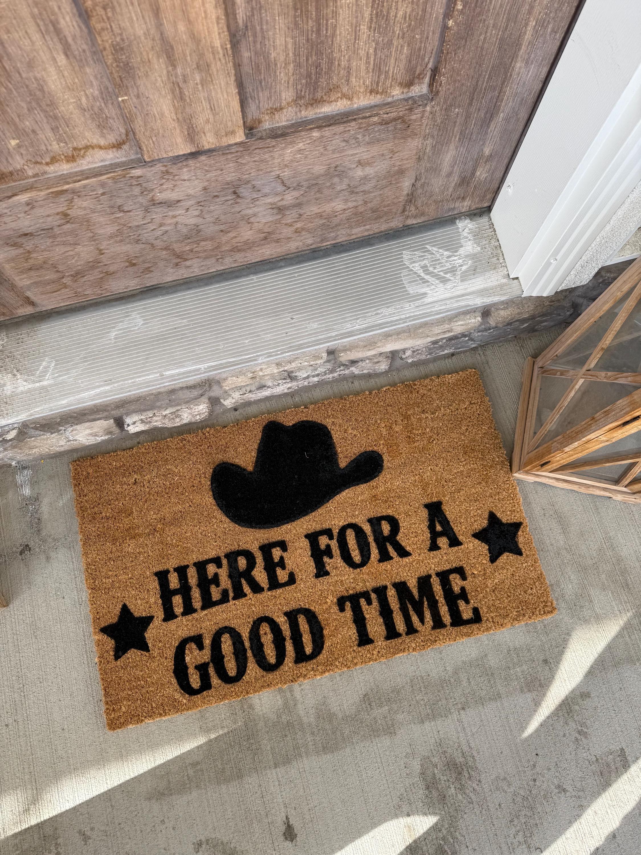 Custom Door Mat | Here For A Good Time Western Door Mat | George Strait Fan gift