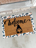 Custom Door Mat | Gnome Welcome Rug | Cute Birthday Gift