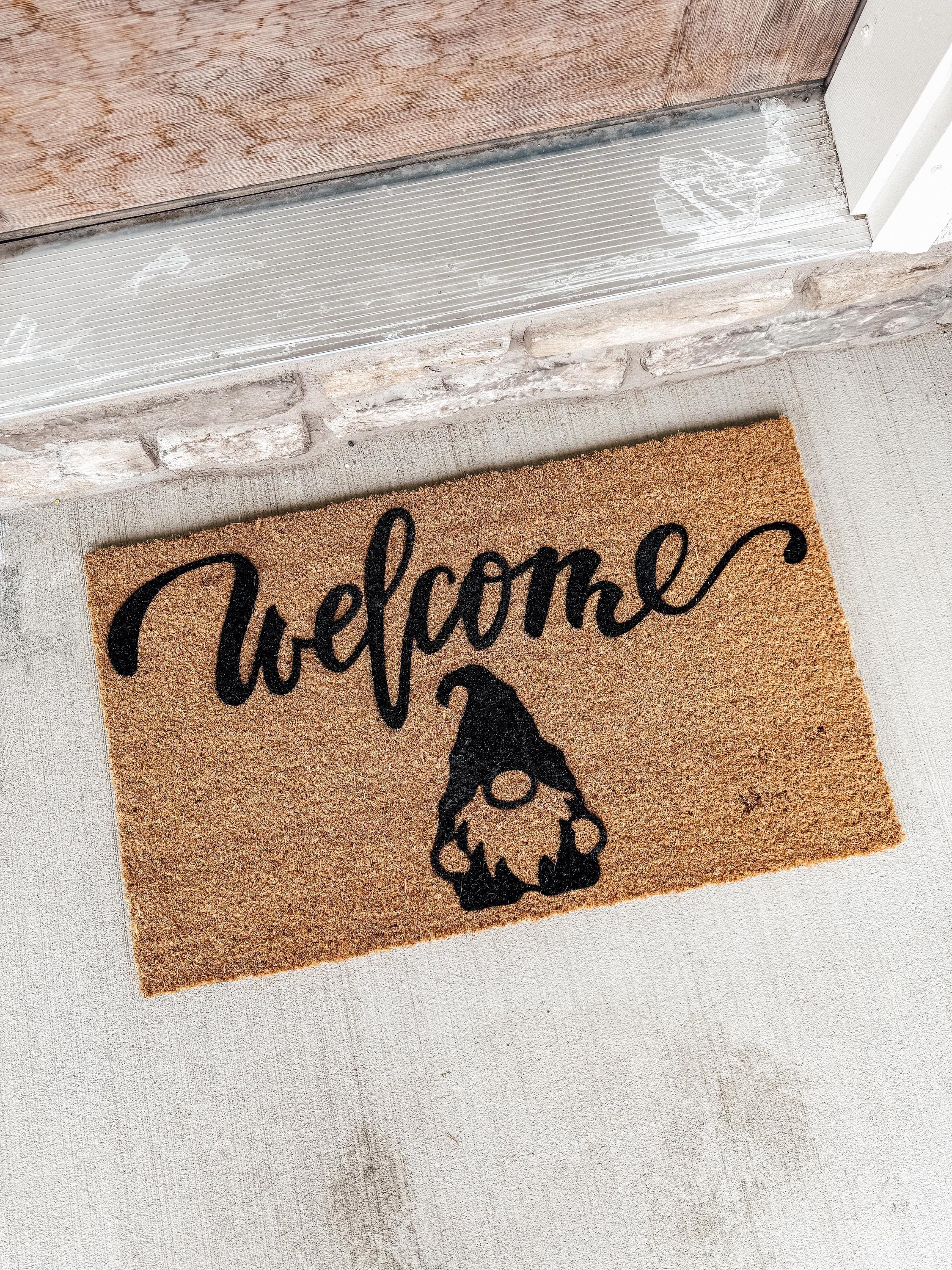 Custom Door Mat | Gnome Welcome Rug | Cute Birthday Gift