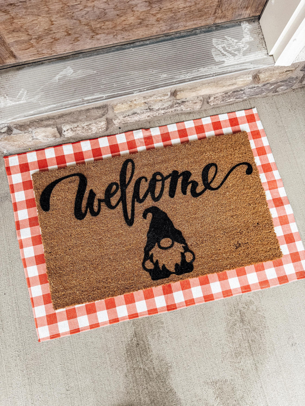 Custom Door Mat | Gnome Welcome Rug | Cute Birthday Gift