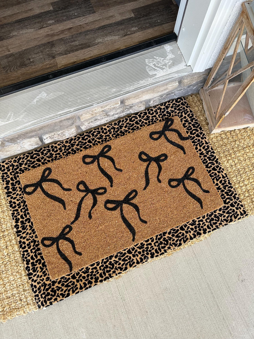 Black Coquette Bows Doormat | Cute Charming Rug | Housewarming Gift | Best Friend Gift | New House Gift | Realtor gift | New Apartment