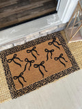 Black Coquette Bows Doormat | Cute Charming Rug | Housewarming Gift | Best Friend Gift | New House Gift | Realtor gift | New Apartment